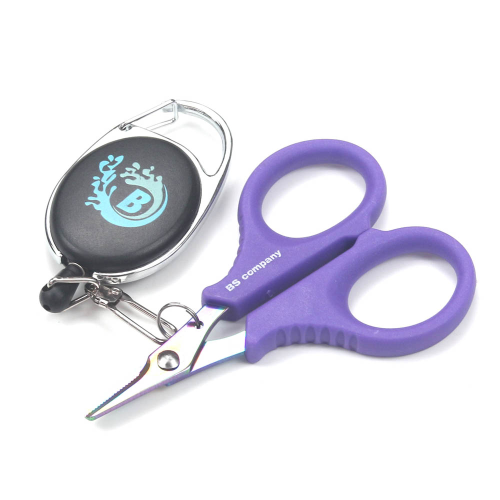 비에스컴퍼니 티타늄코팅 합사가위 블루