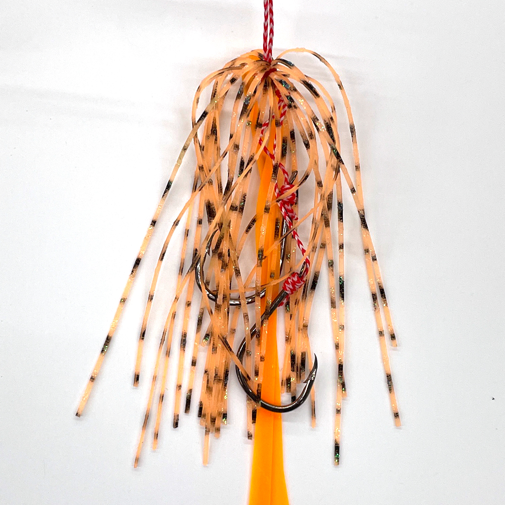 참돔 타이라바 스커트 실리콘 스커트 바늘13호 14호 랜덤  [그린&그린지브라]