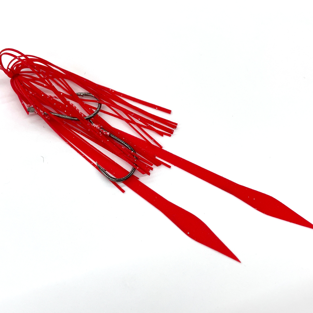 참돔 타이라바 스커트 실리콘 스커트 바늘13호 14호 랜덤  [그린&그린지브라]